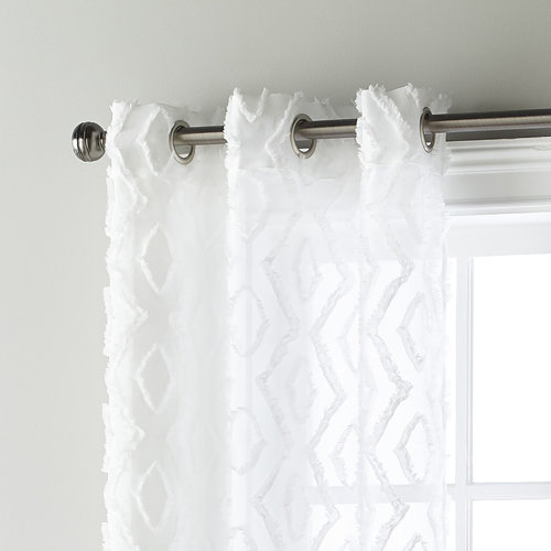 Wade Logan® Aveanna Polyester SemiSheer Curtain Pair & Reviews Wayfair